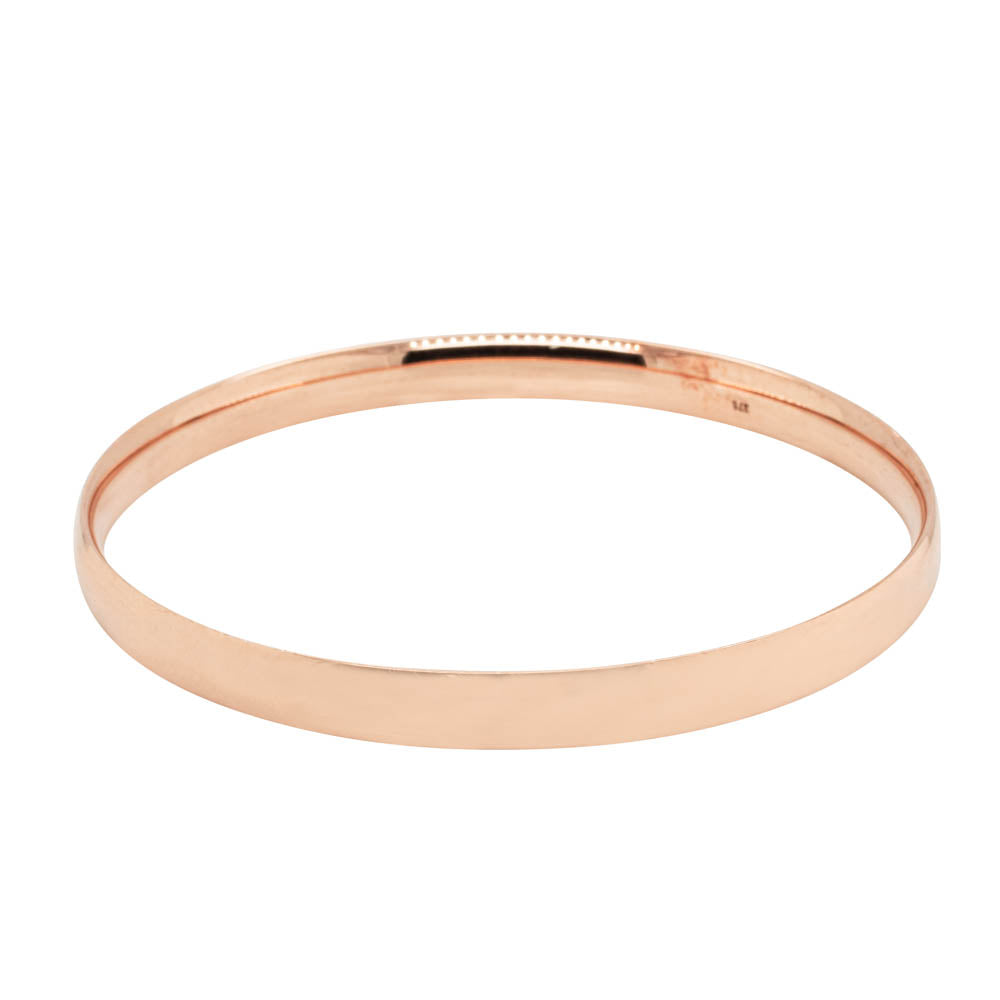 7 Sterling Silver Engraved Cuff Bangle 9ct Rose Gold 