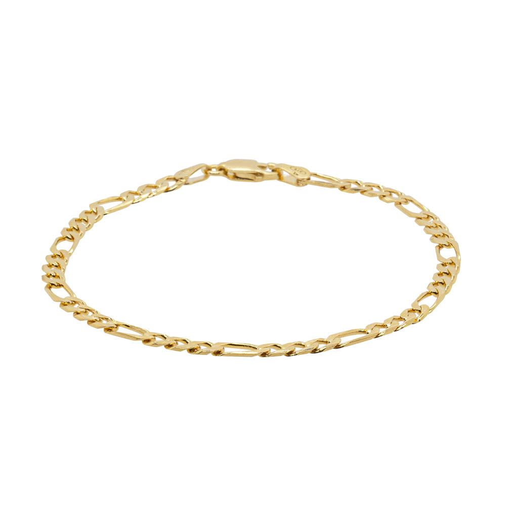 Goldsmiths 9ct Yellow Gold Figaro Bracelet 1.26.2902 | Goldsmiths