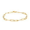 18ct Yellow Gold Paperclip Link Bracelet-Bracelet-Walker & Hall