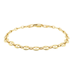 Deja Vu 18ct Yellow Gold Fancy Link Bracelet - Bracelet - Walker & Hall