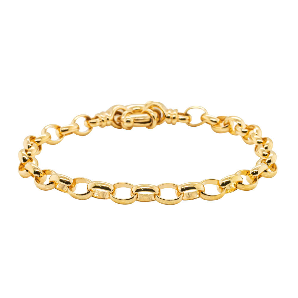 18ct Gold Bonded Stone Set Belcher Bracelet - JV Jewellers & Pawnbrokers