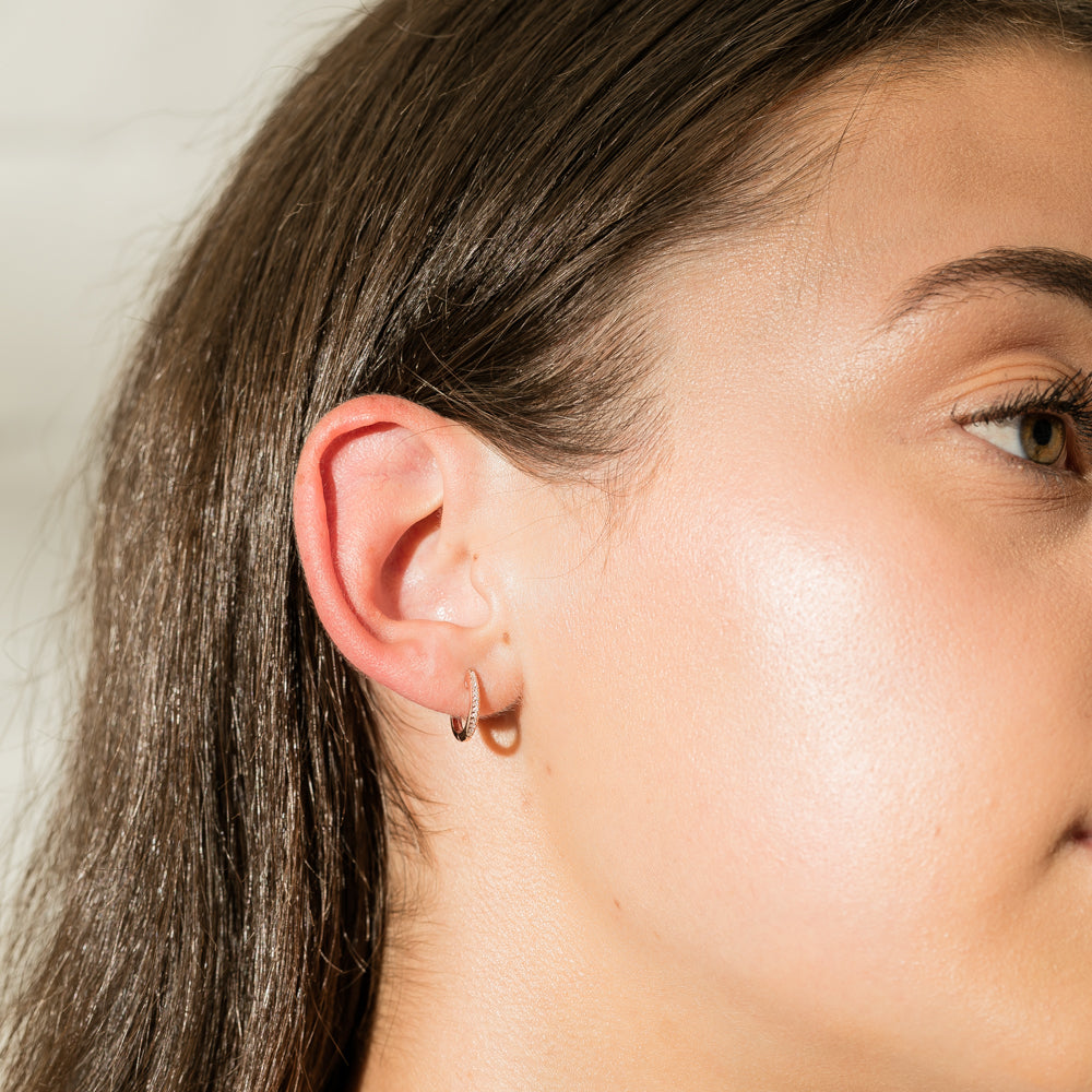 Men's Earrings | Gold Stainless Steel Cross Hoop Earrings| Glitters NZ