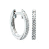 9ct White Gold Diamond Huggie Earrings - Earrings - Walker & Hall