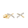 9ct Yellow Gold Diamond Kiss Earrings - Earrings - Walker & Hall