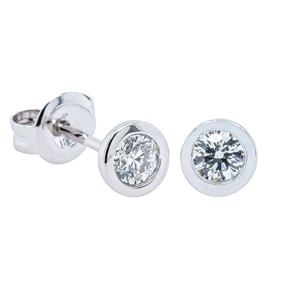 18ct White Gold .25ct Diamond Stud Earrings - Earrings - Walker & Hall