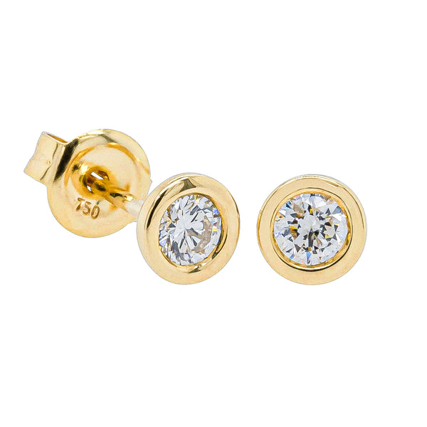 18ct Yellow Gold .25ct Diamond Stud Earrings - Earrings - Walker & Hall