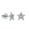 9ct White Gold .10ct Diamond Star Studs - Earrings - Walker & Hall