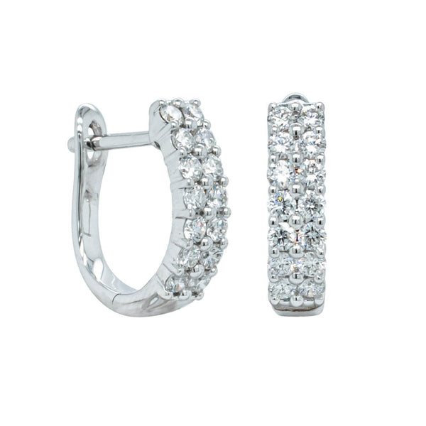 18ct White Gold .50ct Diamond Apollo Earrings - Earrings - Walker & Hall