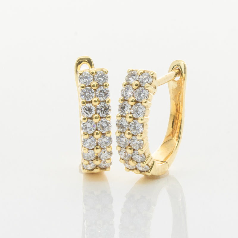 18ct Yellow Gold .50ct Diamond Apollo Earrings-Earrings-Walker & Hall