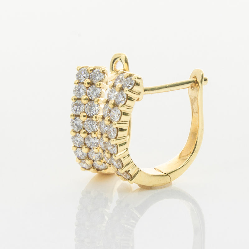 18ct Yellow Gold .50ct Diamond Apollo Earrings-Earrings-Walker & Hall