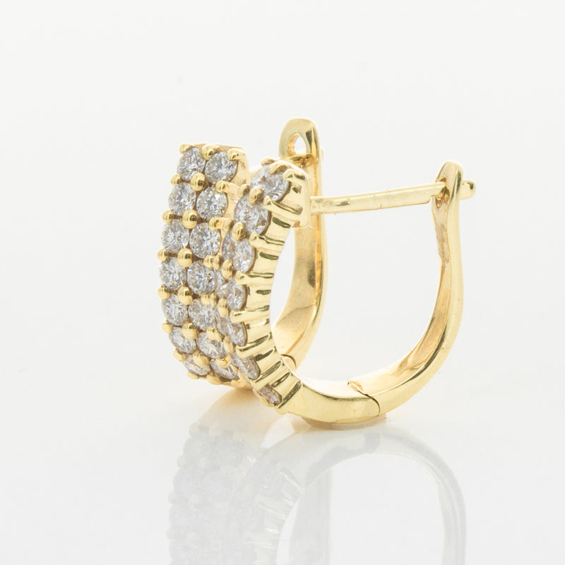 18ct Yellow Gold .50ct Diamond Apollo Earrings-Earrings-Walker & Hall