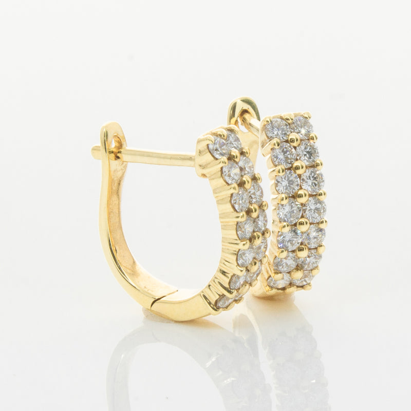 18ct Yellow Gold .50ct Diamond Apollo Earrings-Earrings-Walker & Hall