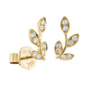 18ct Yellow Gold .24ct Diamond Laurel Earrings - Earrings - Walker & Hall