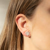 18ct White Gold 1.76ct Diamond Cluster Earrings - Earrings - Walker & Hall