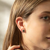 18ct Rose Gold 2.16ct Black Diamond Halo Earrings - Earrings - Walker & Hall