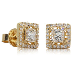 18ct Yellow Gold 1.10ct Diamond Earrings - Walker & Hall