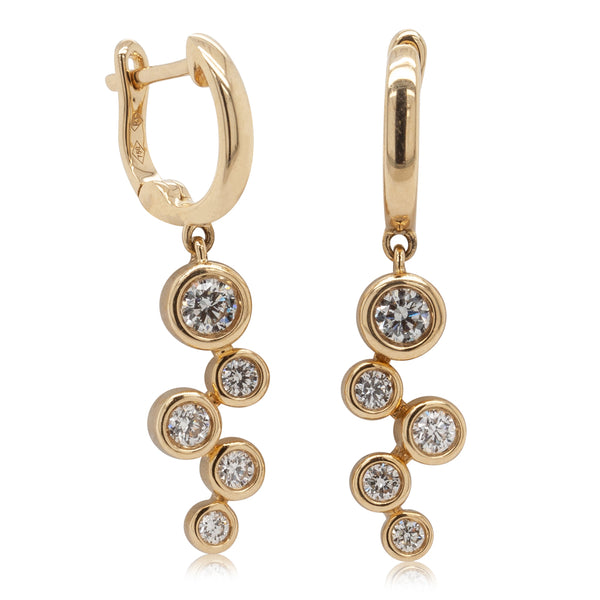18ct Yellow Gold .38ct Diamond Earrings - Walker & Hall
