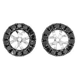 18ct White Gold .57ct Black Diamond Blossom Enhancers - Walker & Hall