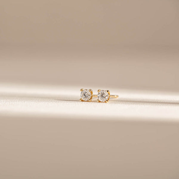 9ct Yellow Gold .40ct Diamond Ava Stud Earrings - Earrings - Walker & Hall