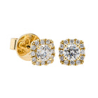 18ct Yellow Gold .60ct Diamond Peony Stud Earrings - Earrings - Walker & Hall
