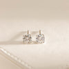 18ct White Gold 1.01ct Reclaimed Diamond Blossom Earrings - Walker & Hall