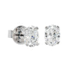 18ct White Gold 2.01ct Oval Diamond Blossom Stud Earrings - Earrings - Walker & Hall