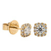 18ct Yellow Gold .60ct Diamond Peony Stud Earrings - Earrings - Walker & Hall