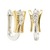 18ct White & Yellow Gold .15ct Diamond Huggie Earrings - Earrings - Walker & Hall