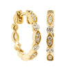18ct Yellow Gold .16ct Diamond Hoop Earrings - Earrings - Walker & Hall