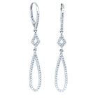 18ct White Gold .42ct Diamond Drop Earrings - Earrings - Walker & Hall