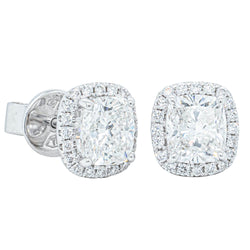Deja Vu 18ct White Gold 2.30ct Diamond Stud Earrings - Earrings - Walker & Hall