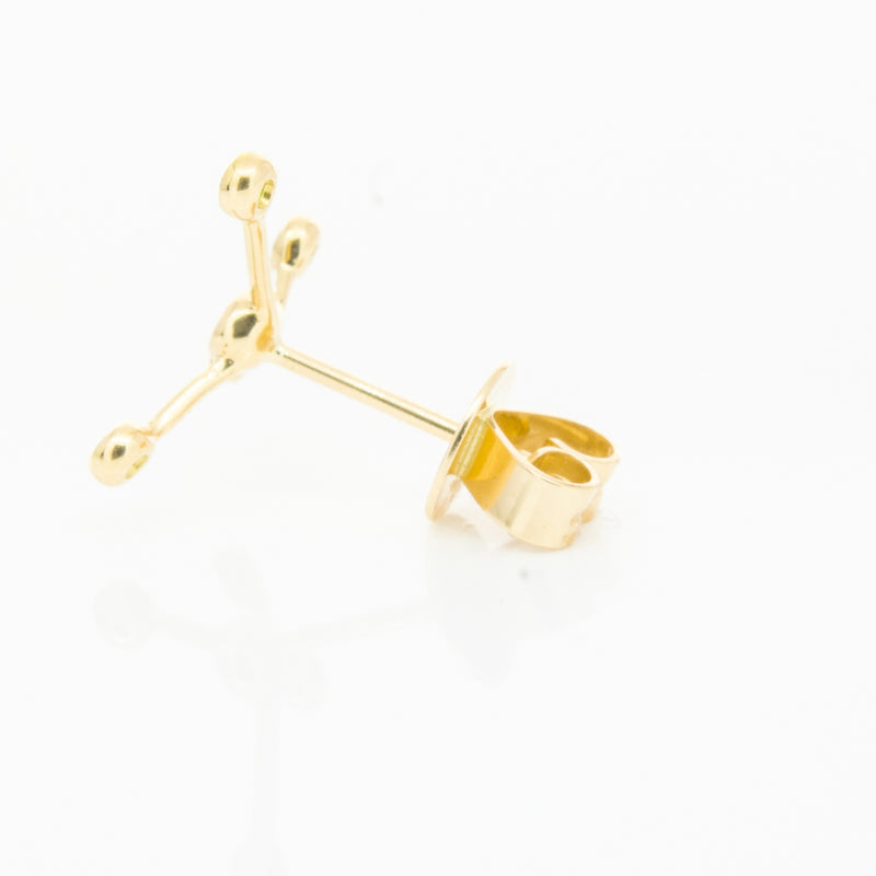 18ct Yellow Gold Tsavorite Single Earth Element Earring-Earrings-Walker & Hall