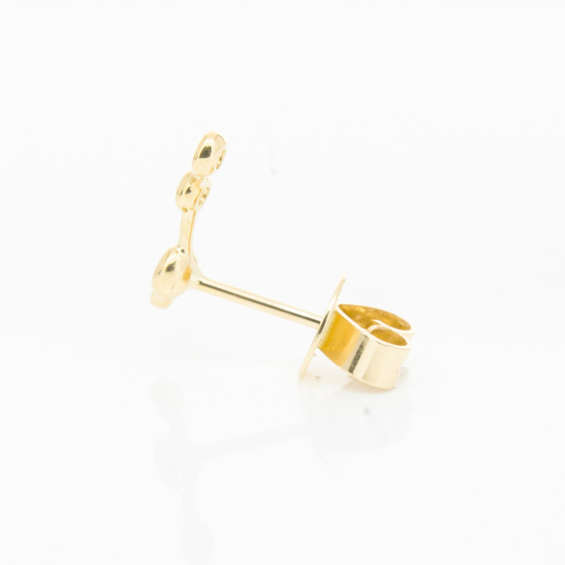 18ct Yellow Gold Aquamarine Single Air Element Earring-Earrings-Walker & Hall