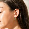 18ct Yellow Gold .90ct Emerald & Diamond Jupiter Hoop Earrings - Earrings - Walker & Hall
