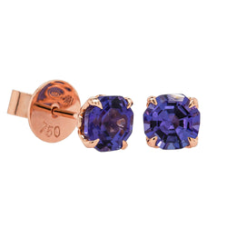 18ct Rose Gold Tanzanite Octavia Stud Earrings - Earrings - Walker & Hall