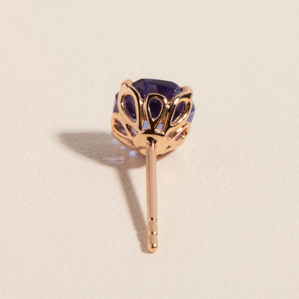 18ct Rose Gold Tanzanite Octavia Stud Earrings - Walker & Hall