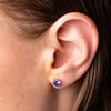 18ct Rose Gold Tanzanite Octavia Stud Earrings - Walker & Hall