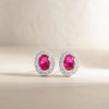 18ct White Gold 1.43ct Ruby & Diamond Earrings - Earrings - Walker & Hall
