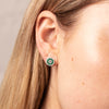 18ct White Gold .36ct Emerald & Diamond Earrings - Walker & Hall