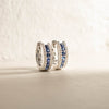 18ct White Gold .47ct Sapphire & Diamond Earrings - Walker & Hall