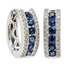 18ct White Gold .47ct Sapphire & Diamond Earrings - Earrings - Walker & Hall