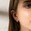 18ct White Gold .52ct Ruby & Diamond Hoop Earrings - Walker & Hall