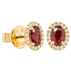 18ct Yellow Gold 1.27ct Ruby & Diamond Earrings - Walker & Hall