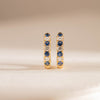 18ct Yellow Gold .41ct Sapphire & Diamond Meridien Earrings - Earrings - Walker & Hall