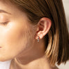 18ct Yellow Gold .41ct Sapphire & Diamond Meridien Earrings - Earrings - Walker & Hall