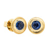 18ct Yellow Gold 1.21ct Sapphire Stud Earrings - Earrings - Walker & Hall