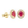 18ct Yellow Gold .71ct Ruby & Diamond Earrings - Earrings - Walker & Hall