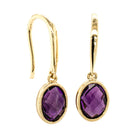 9ct Yellow Gold Amethyst Lavender Earrings - Earrings - Walker & Hall