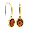 9ct Yellow Gold Garnet Saffron Earrings - Earrings - Walker & Hall