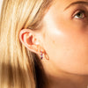 9ct White Gold Ruby & Diamond Huggie Earrings - Walker & Hall